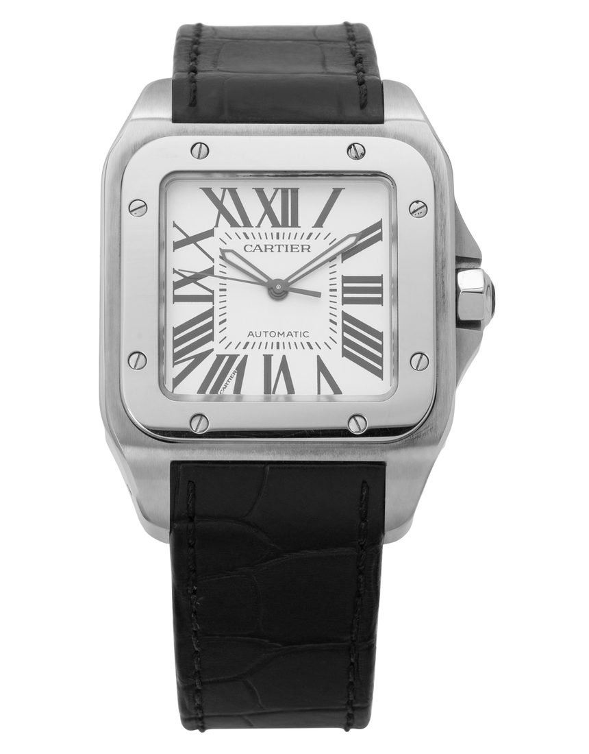 Cartier Santos 100 W20073X8 2656 - 38 mm Leather back