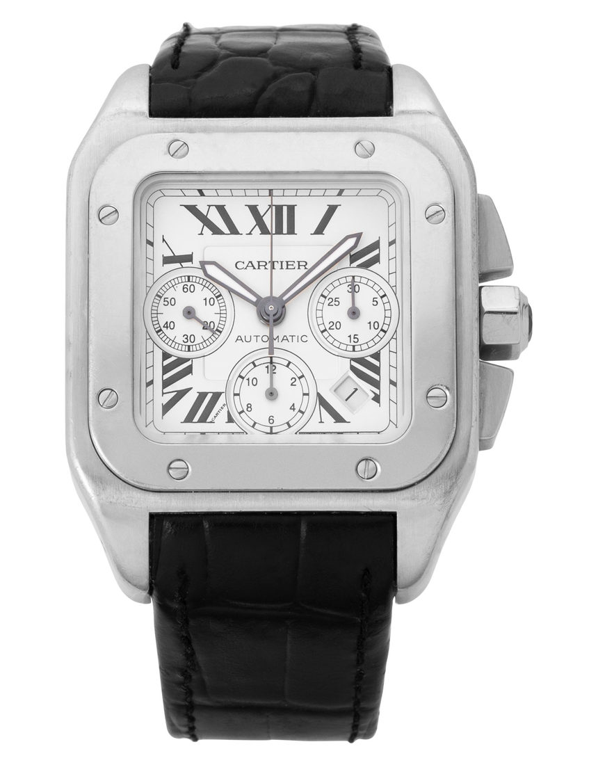 Cartier Santos 100 W20090X8 2740 - 42 mm Leather back