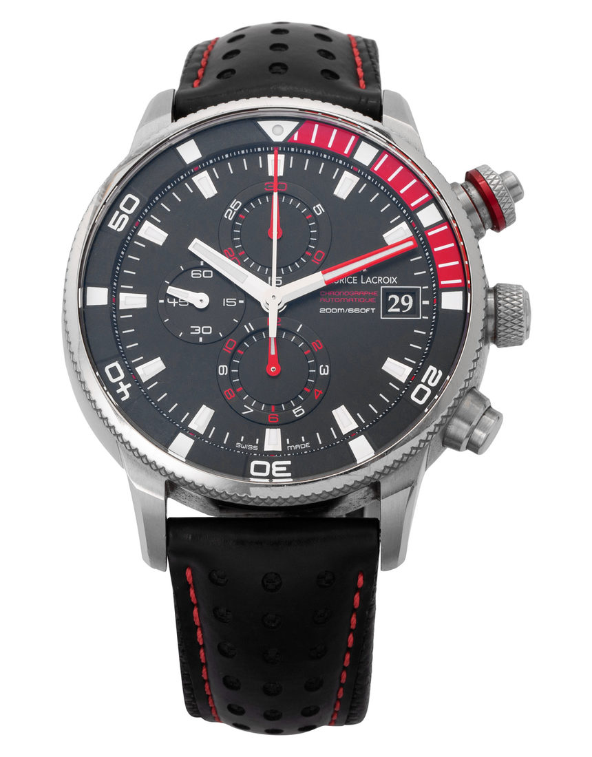 Maurice Lacroix Pontos S Chronograph PT6009-SS001-330-1 - 47 mm Leather back