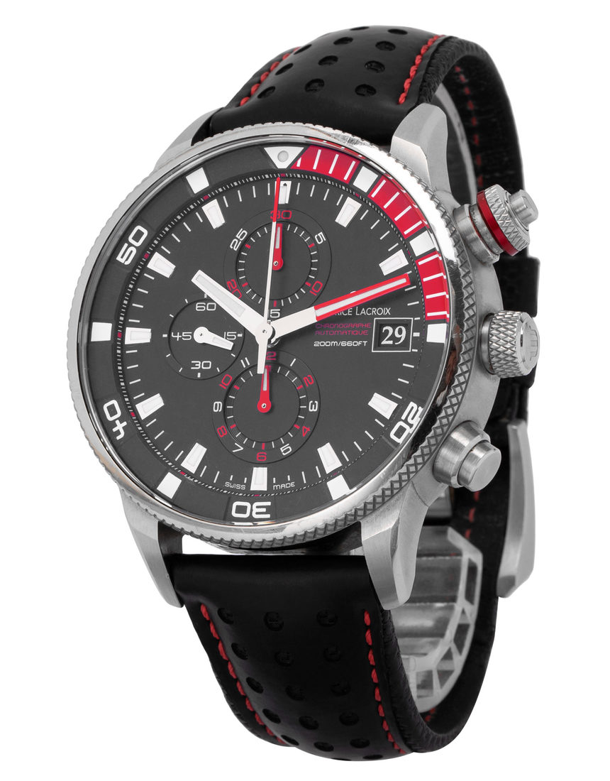 Maurice Lacroix Pontos S Chronograph PT6009-SS001-330-1 - 47 mm Leather side