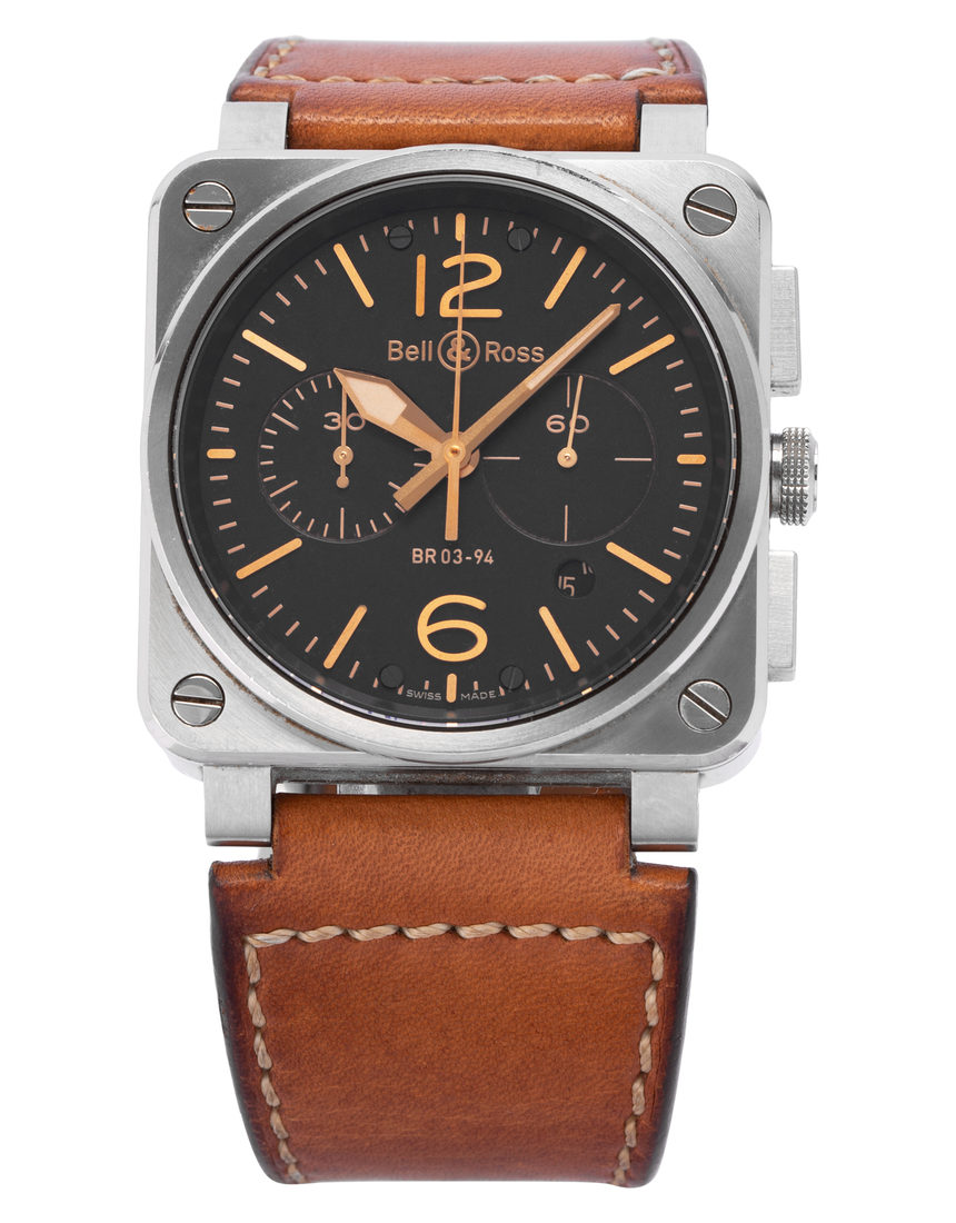 Bell and Ross BR03-94 Chronograph BR0394-HERITAGE - 42 mm Leather back