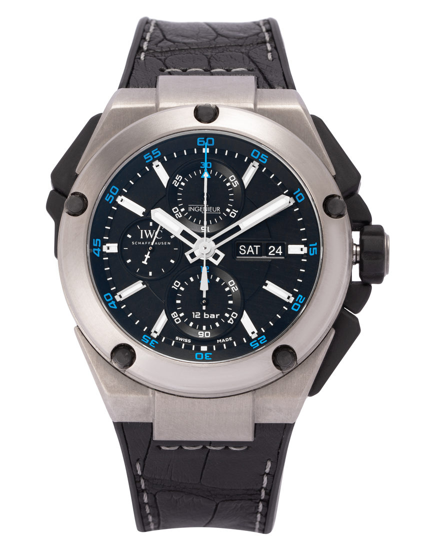 IWC Ingenieur Double Chronograph IW386503 - 45 mm Rubber back