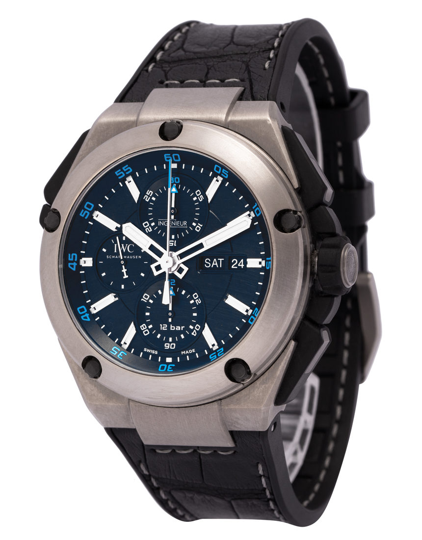 IWC Ingenieur Double Chronograph IW386503 - 45 mm Rubber side