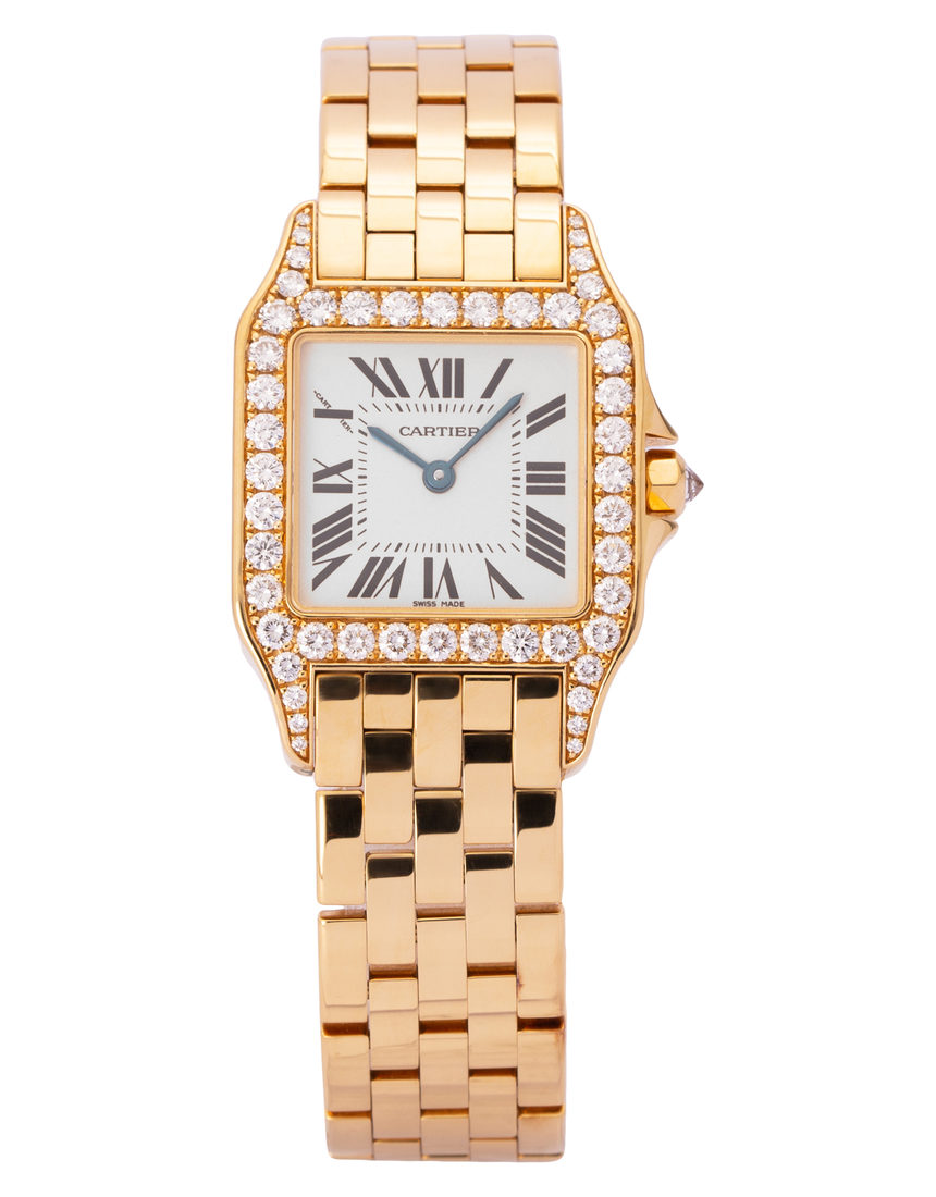 Cartier Santos Demoiselle WF9002Y7 - 26 mm Yellow Gold back