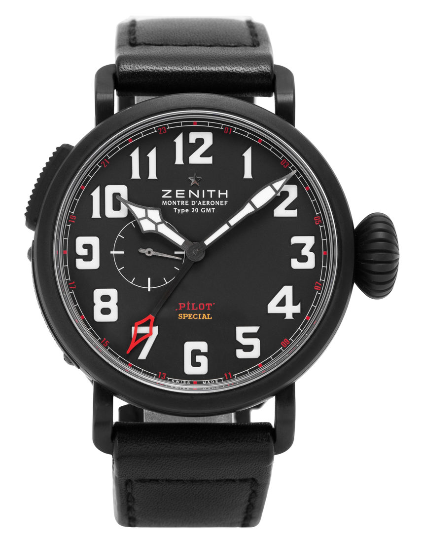 Zenith Pilot Montre D'Aeronef Type 20 GMT 96.2430.693.21.C703 - 48 mm Leather back