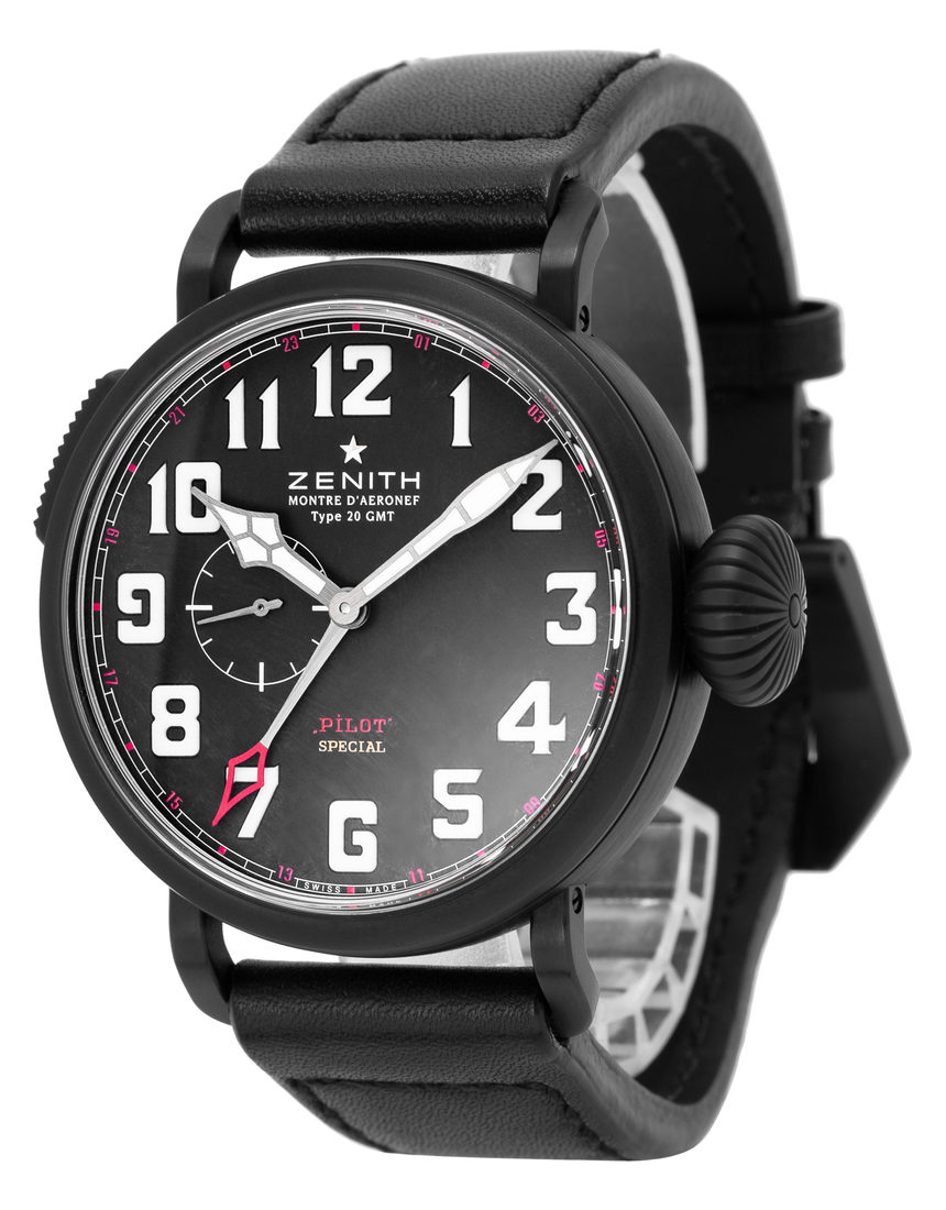 Zenith Pilot Montre D'Aeronef Type 20 GMT 96.2430.693.21.C703 - 48 mm Leather side