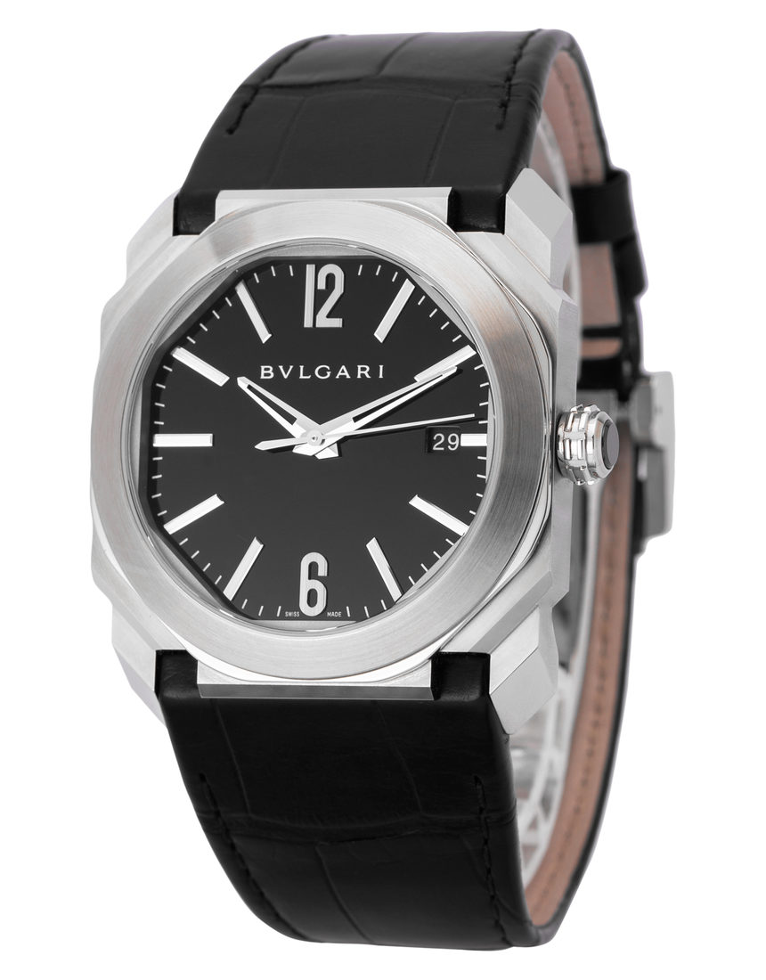 Bvlgari Octo Solotempo BGO38BSLD - 38 mm Leather side