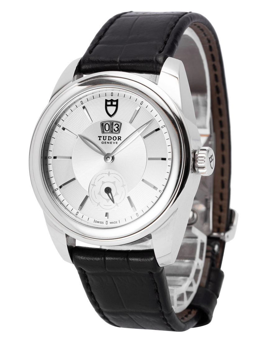 Tudor Glamour Date 57000 - 42 mm Leather side