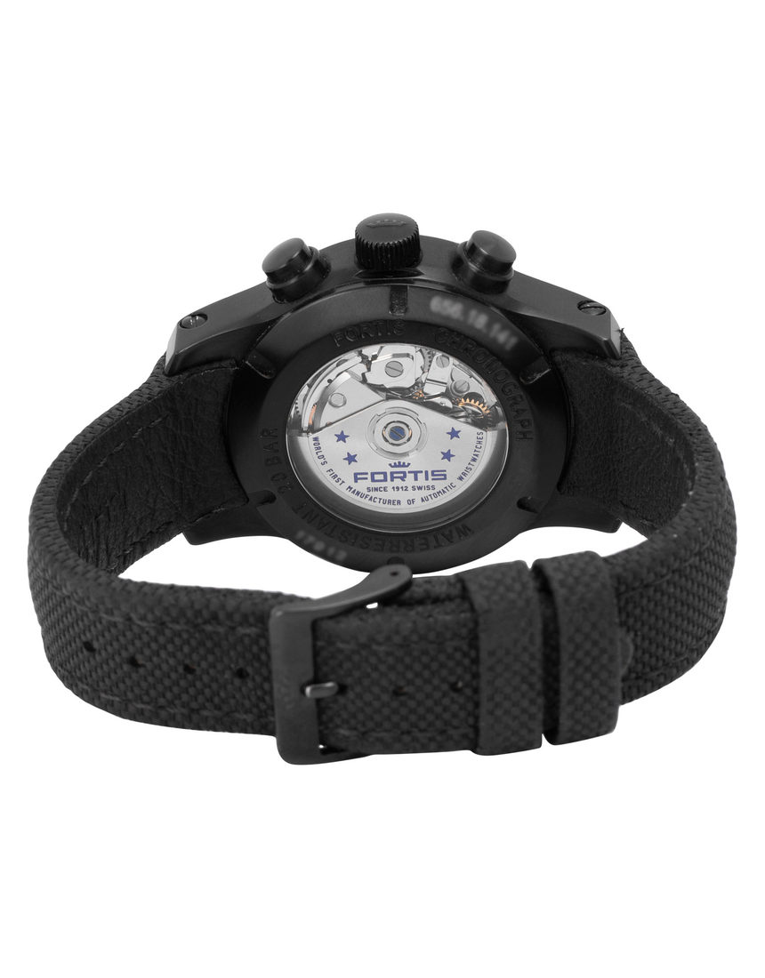 Fortis Aviatis Aeromaster Stealth Chronograph 656.18.18 LP - 42 mm Fabric