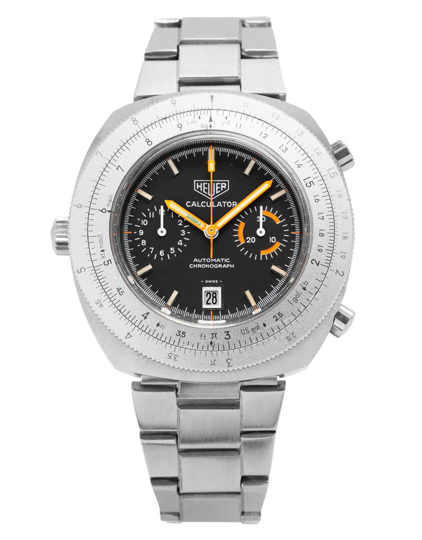 Heuer Calculator 110.633B - 46 mm Steel back