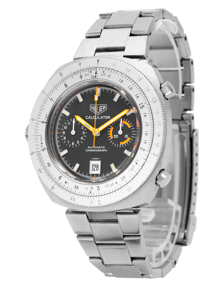 Heuer Calculator 110.633B - 46 mm Steel side