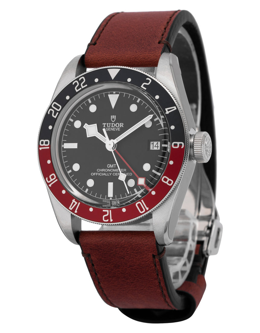 Tudor Black Bay GMT 79830RB - 41 mm Leather side