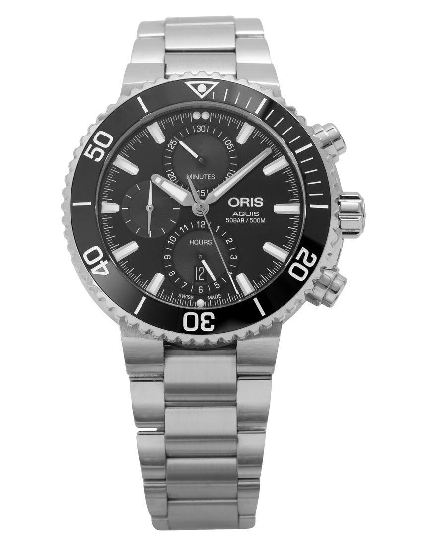 Oris Aquis Chronograph 01 774 7743 4155-07 8 24 05PEB - 45.5 mm Steel back