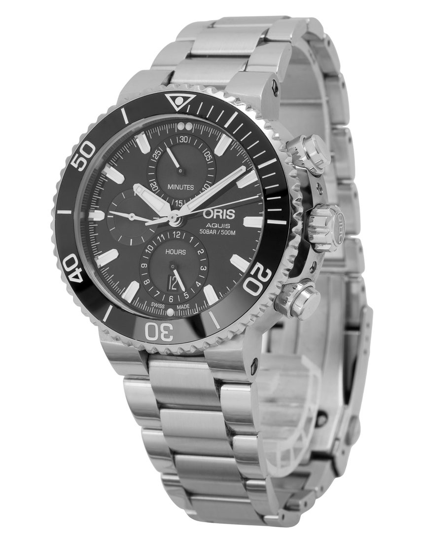 Oris Aquis Chronograph 01 774 7743 4155-07 8 24 05PEB - 45.5 mm Steel side