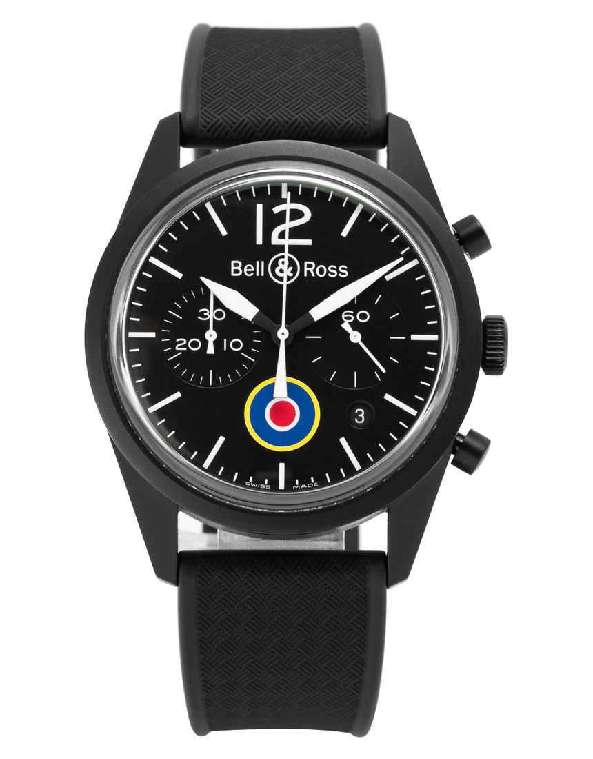 Bell and Ross Vintage RAF Insignia BR126-94-SC - 42 mm Rubber back