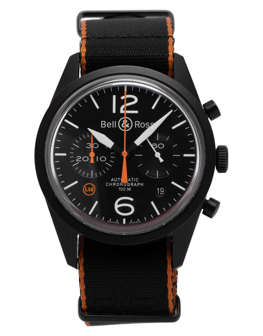Bell and Ross Vintage 126 Chronograph BR126-94-SC - 41 mm Fabric back