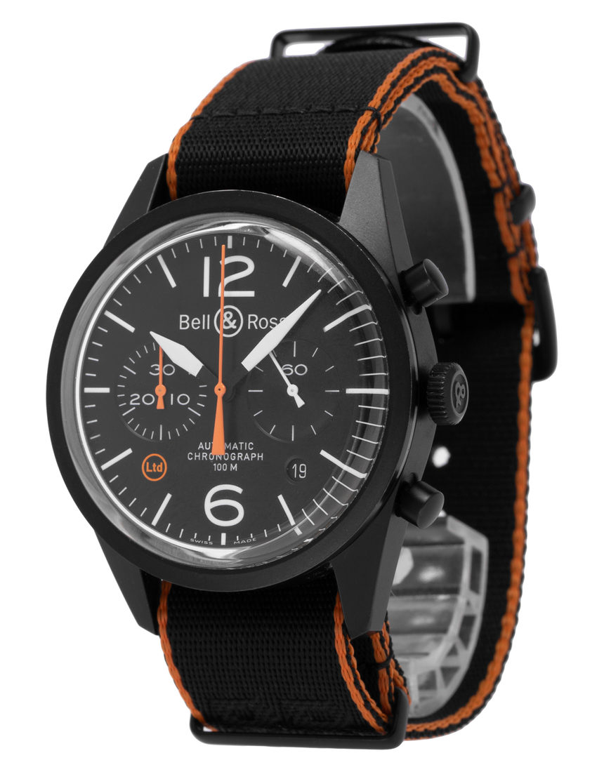 Bell and Ross Vintage 126 Chronograph BR126-94-SC - 41 mm Fabric side