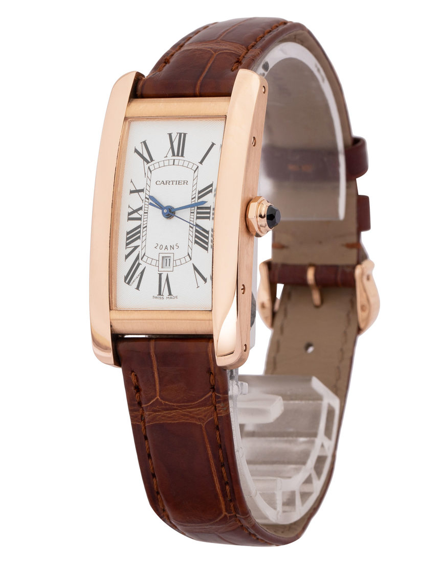 Cartier Tank Americaine W2620030 2504 - 41 mm Leather side