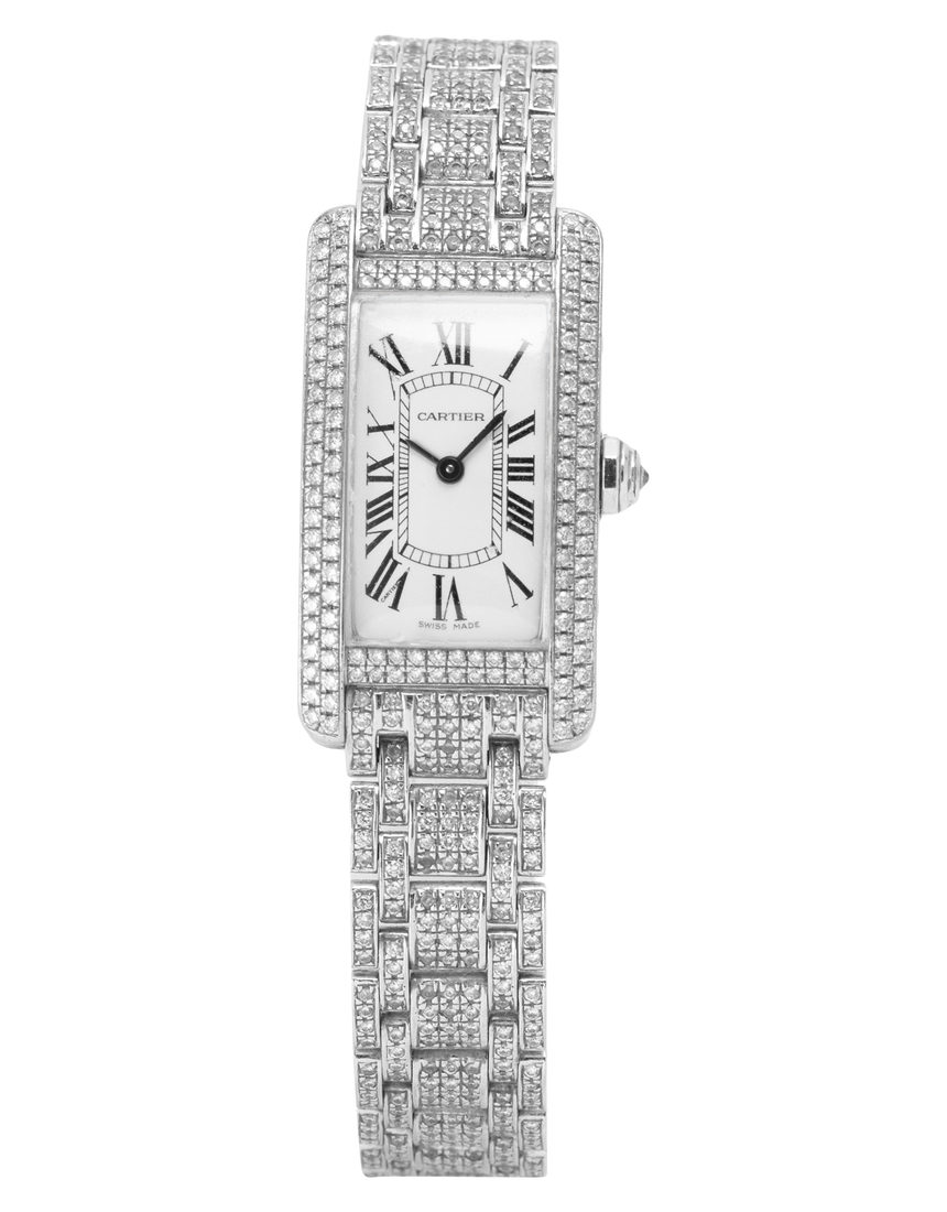 Cartier Tank Americaine 2489 - 19 mm White Gold back