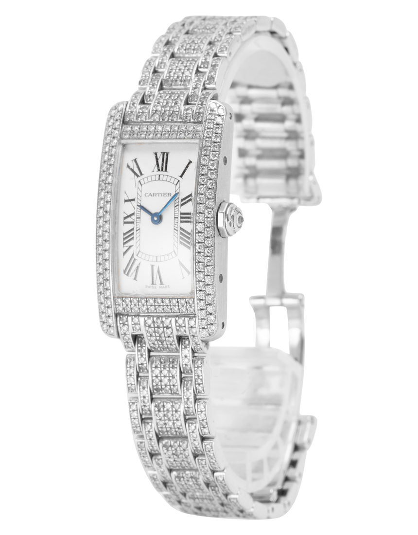 Cartier Tank Americaine 2489 - 19 mm White Gold side
