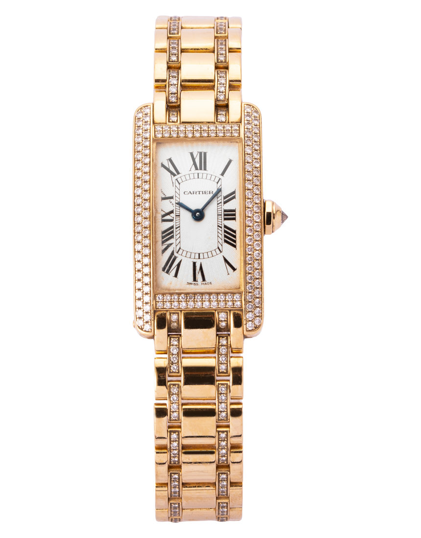 Cartier Tank Americaine 2482 - 19 mm Yellow Gold back