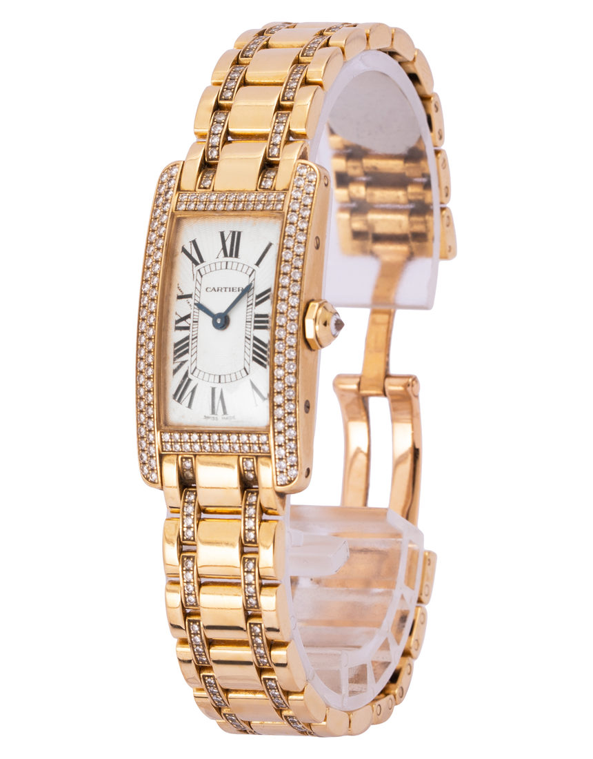 Cartier Tank Americaine 2482 - 19 mm Yellow Gold side