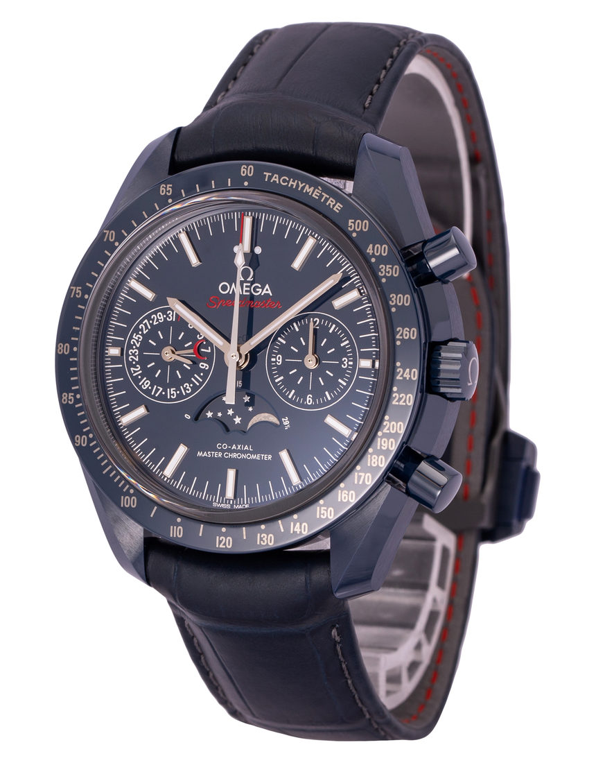 Omega Speedmaster Moonphase 304.93.44.52.03.001 - 44.5 mm Leather side