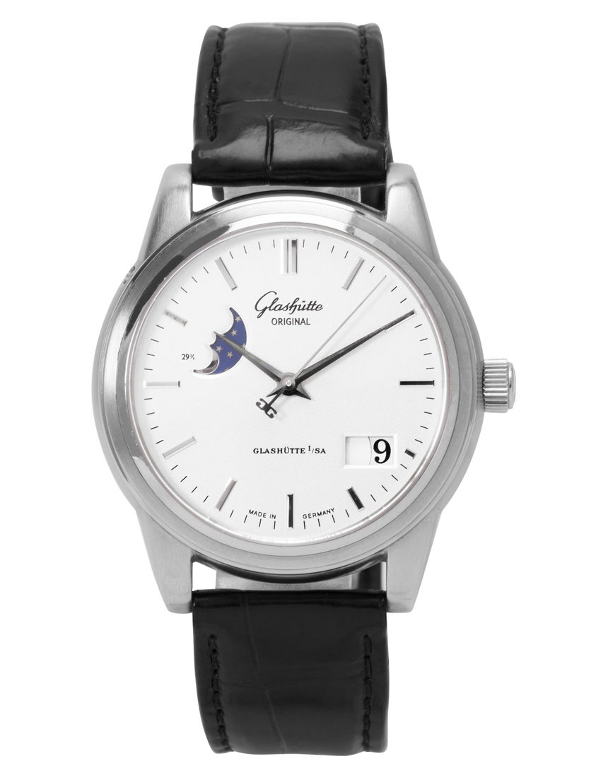 Glashutte Original Senator Panorama Date Moon Phase 100-04-13-02-04  - 39 mm Leather back