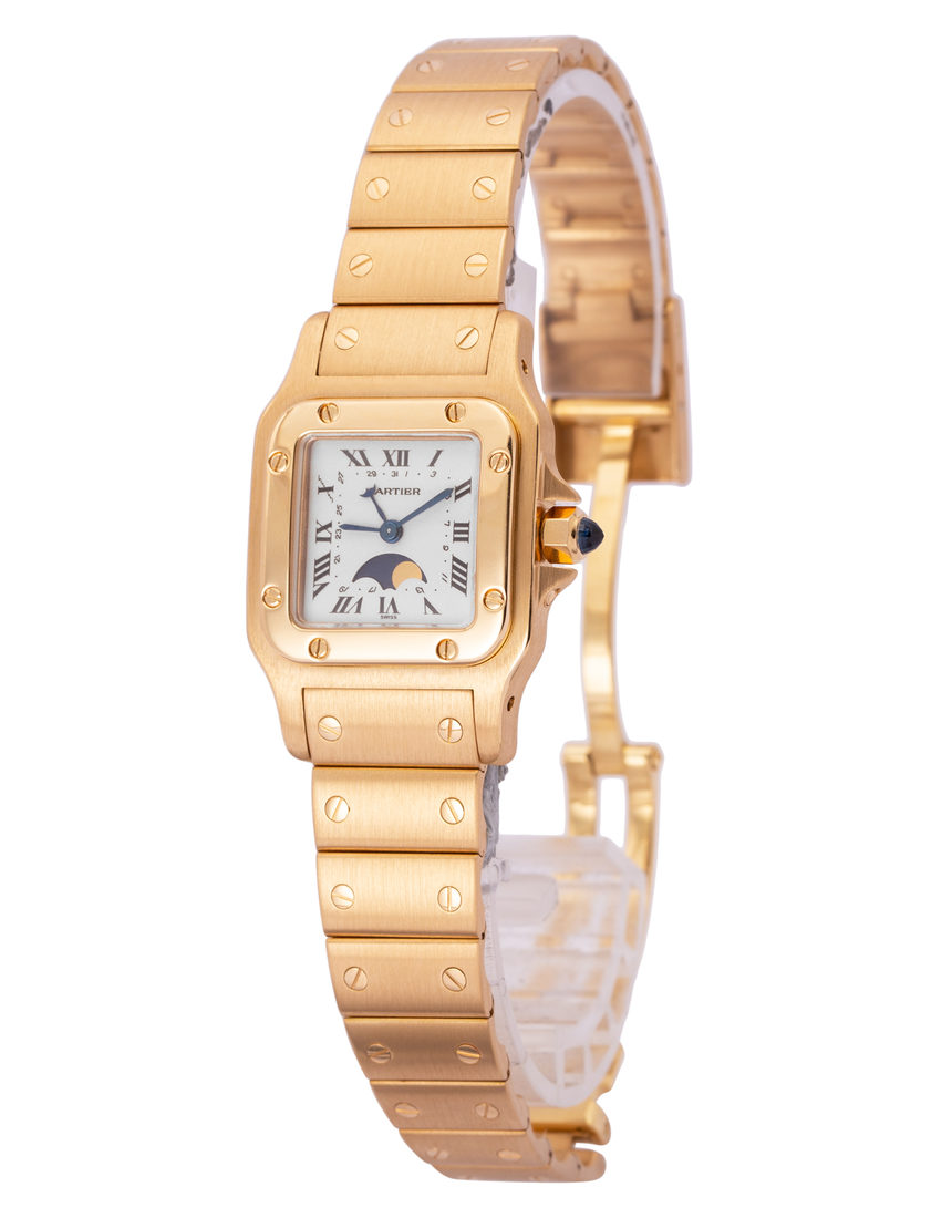 Cartier Santos Moonphase 819902 - 24 mm Yellow Gold side