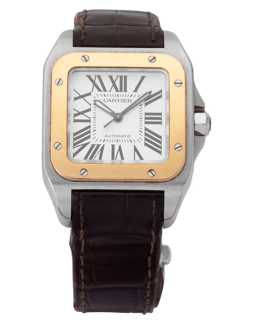 Cartier Santos 100 W20107X7 2878 - 33 mm Leather back