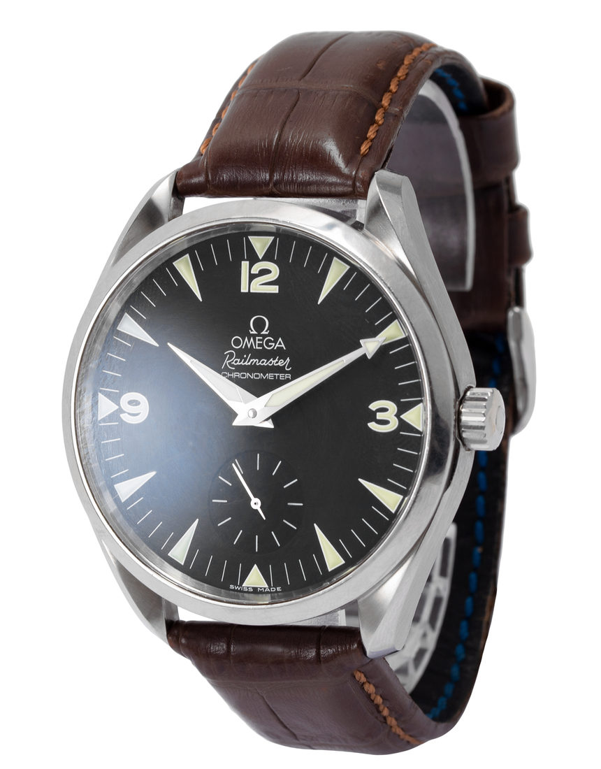 Omega Railmaster 2806.52.37 - 49.2 mm Leather side