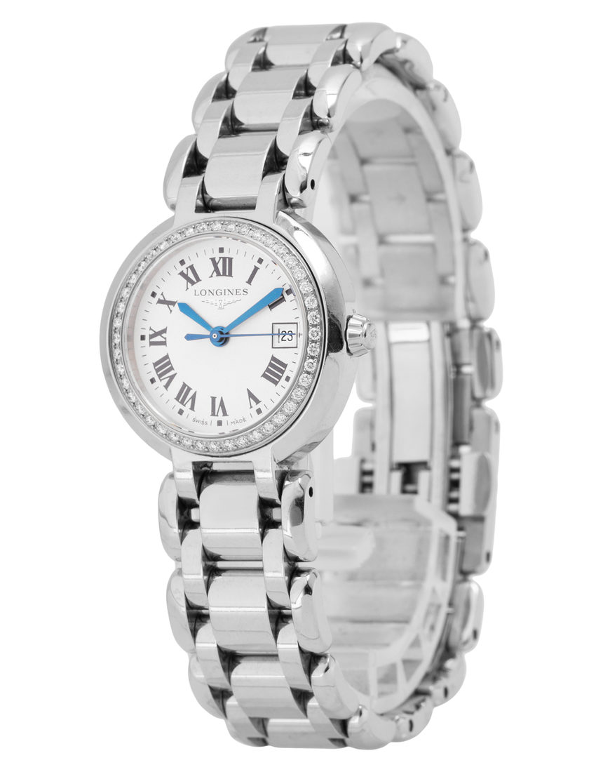 Longines PrimaLuna L8.110.0.71.6 - 26.5 mm Steel side