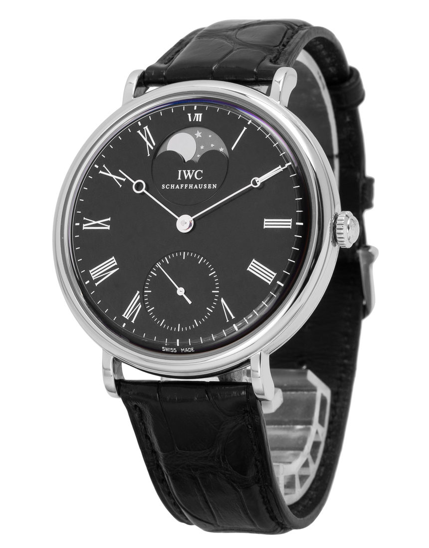 IWC Portofino Hand-Wound Moon Phase Edition IW544801 - 46 mm Leather side