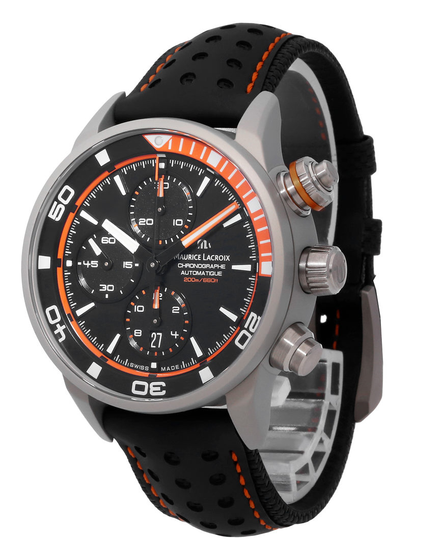 Maurice Lacroix Pontos S Chronograph PT6028-ALB31-331-1 - 43 mm Leather side