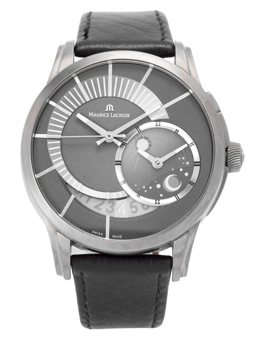 Maurice Lacroix Pontos GMT PT6108-TT031-391 - 43 mm Leather back