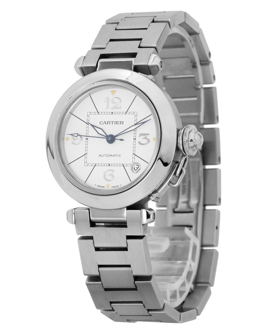 Cartier Pasha W31074M7 2324 - 35 mm Steel side