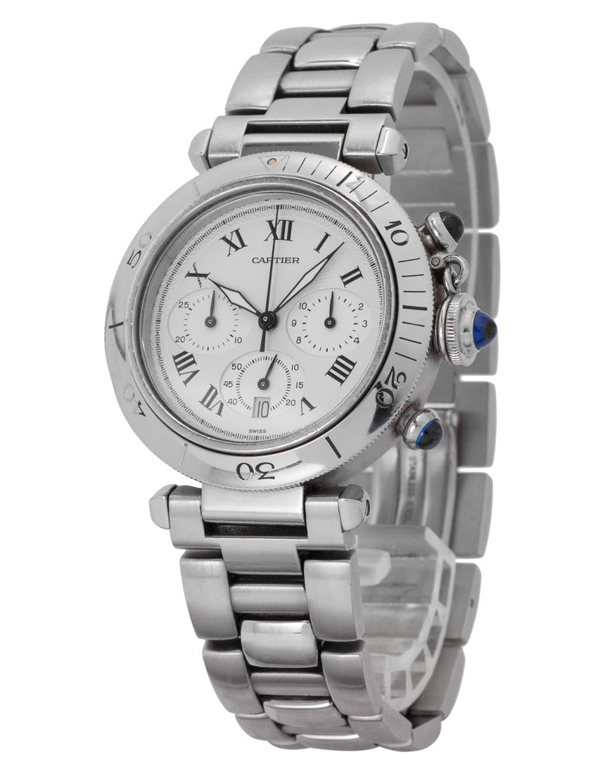 Cartier Pasha W31018H3 1050 - 38 mm Steel side