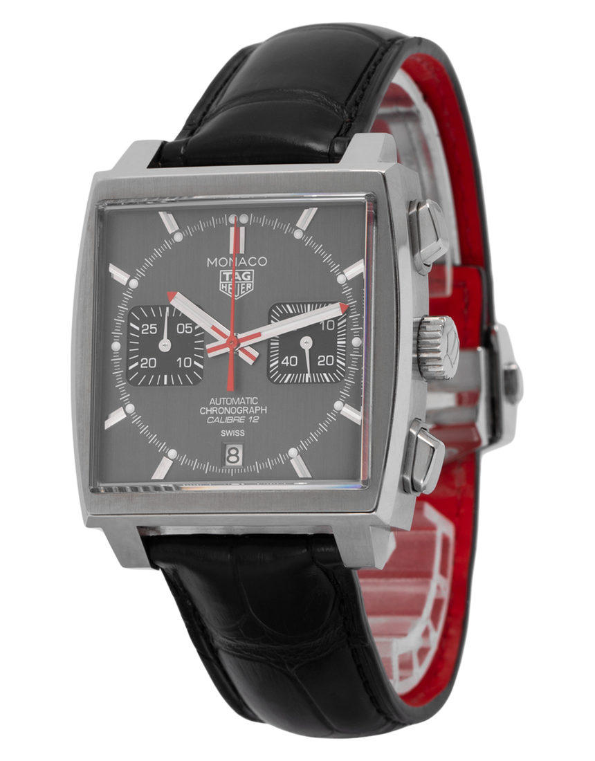 TAG Heuer Monaco CAW211J.FC6476 - 39 mm Leather side
