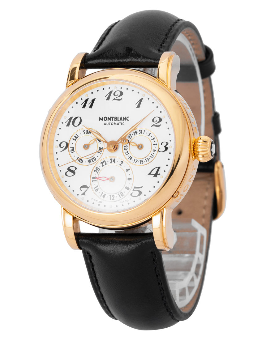 Montblanc Meisterstuck Dual Time Automatic 7014 - 37 mm Leather side