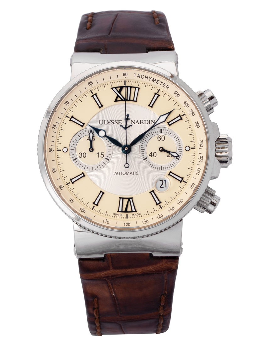 Ulysse Nardin Marine Chronograph 353-66 - 41 mm Leather back