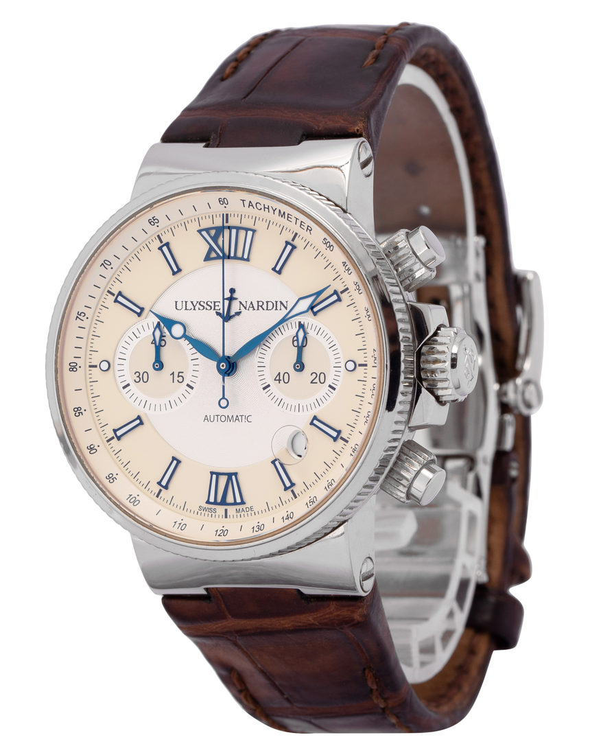 Ulysse Nardin Marine Chronograph 353-66 - 41 mm Leather side