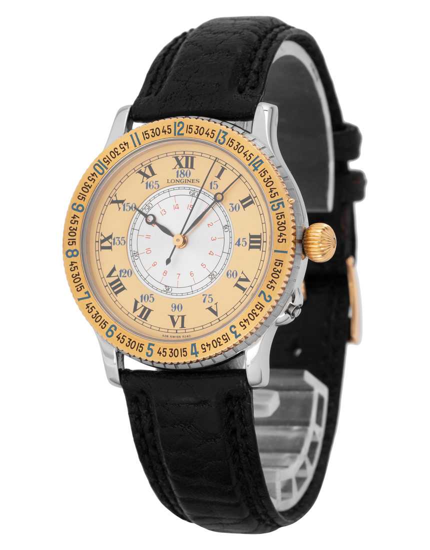 Longines Lindbergh Hour Angle 628.5240 - 38 mm Leather side