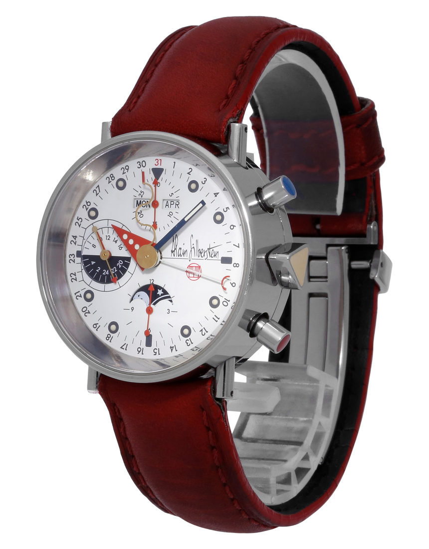 Alain Silberstein Krono 2 Bauhaus Valjoux 7751 - 38 mm Leather side