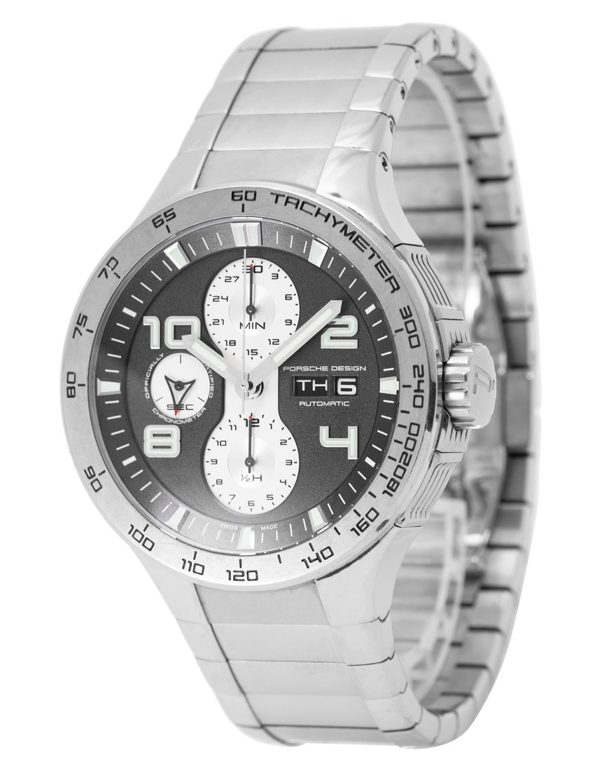 Porsche Design Flat Six Chronograph P6340 - 44 mm Steel side