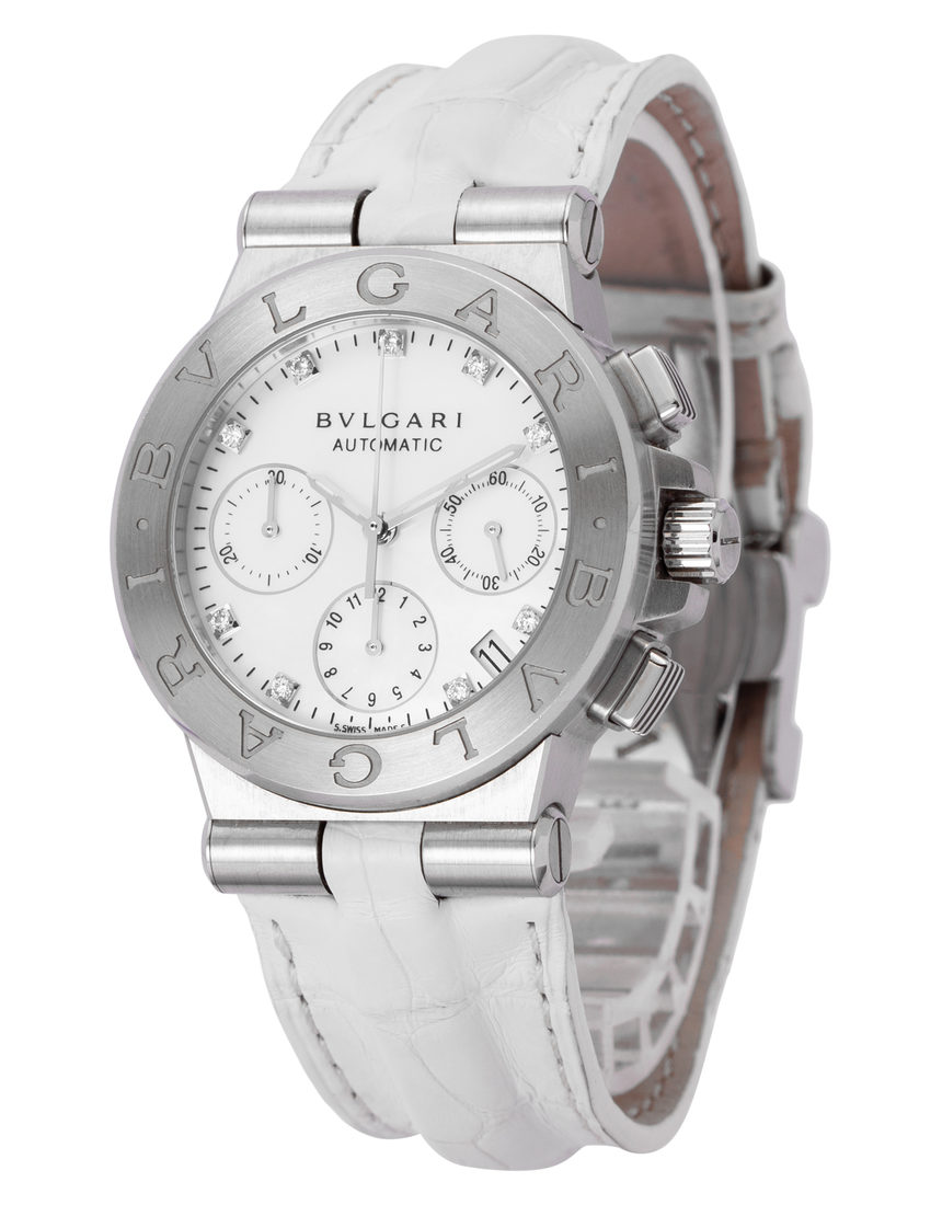 Bvlgari Diagono DG35SCH - 35 mm Leather side