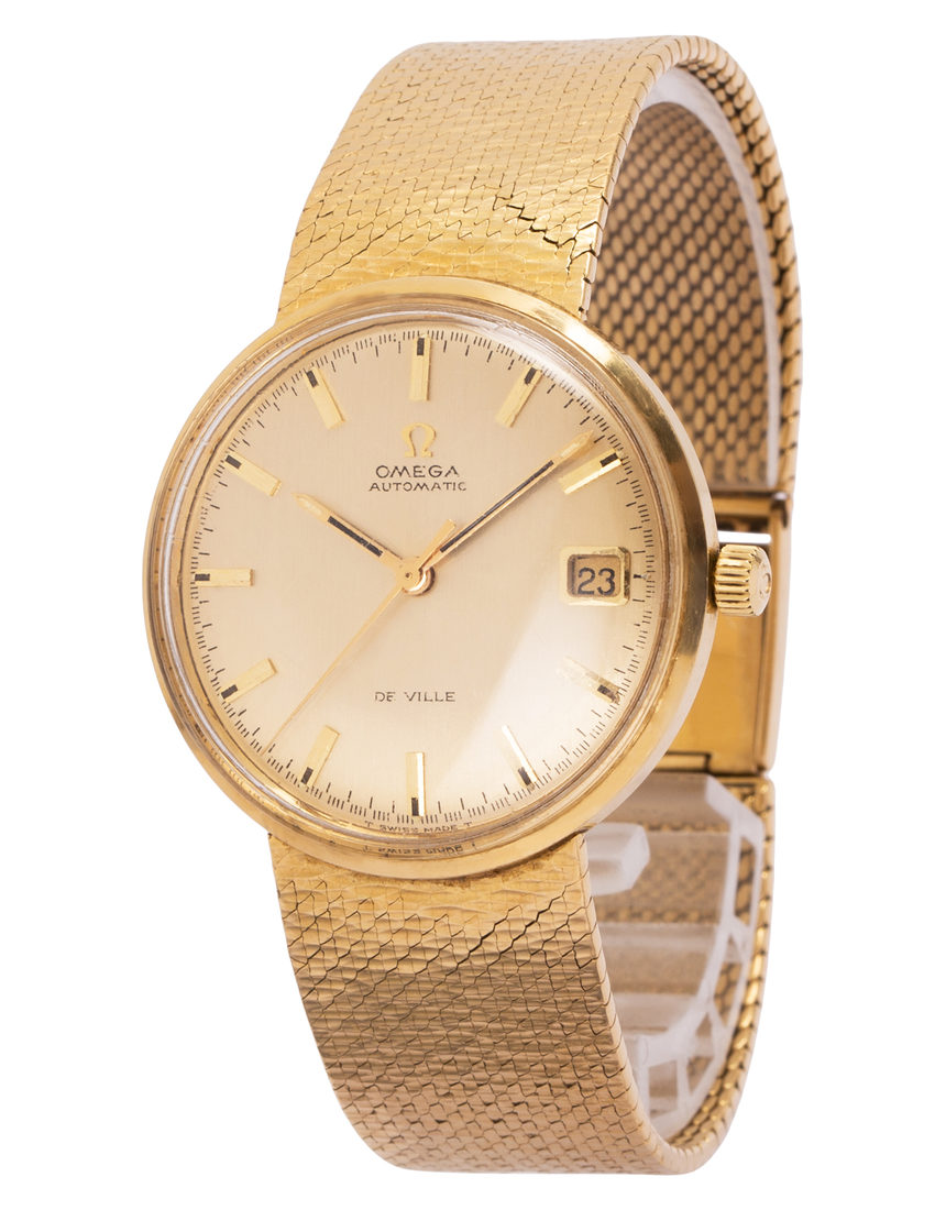 Omega De Ville 166.7224 - 34 mm Yellow Gold side