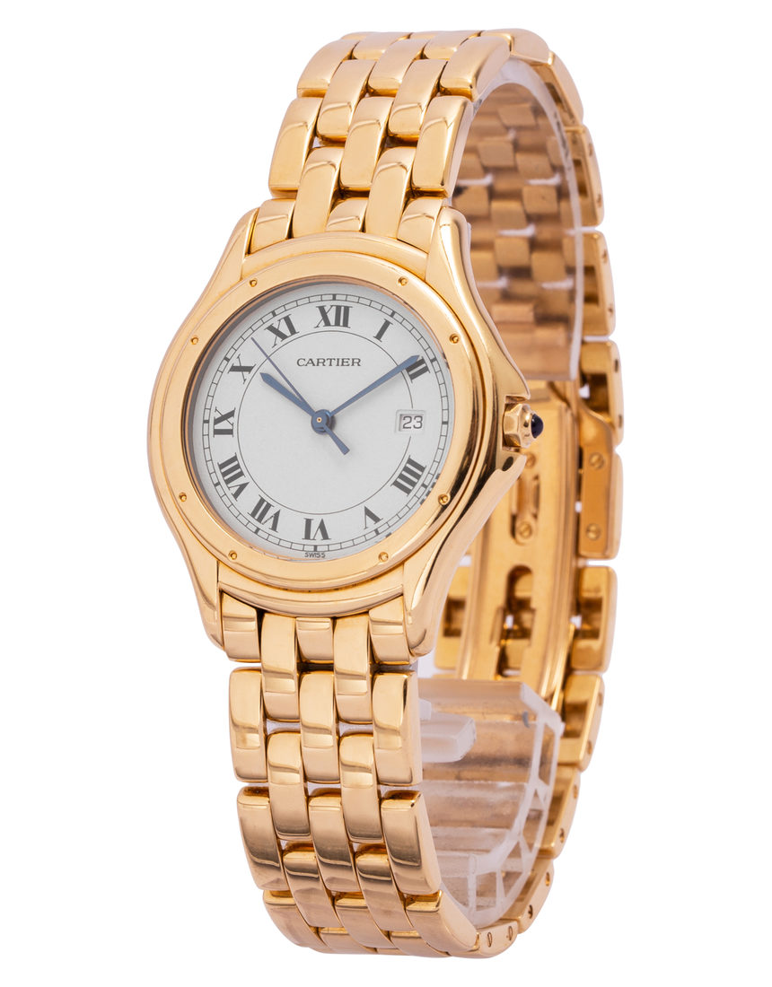 Cartier Cougar W25013B9 - 33 mm Yellow Gold side