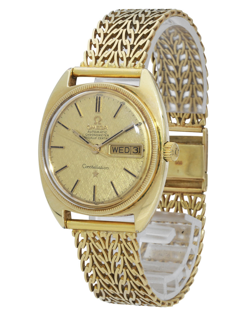 Omega Constellation Day-Date Vintage 168.029 - 34 mm Yellow Gold side