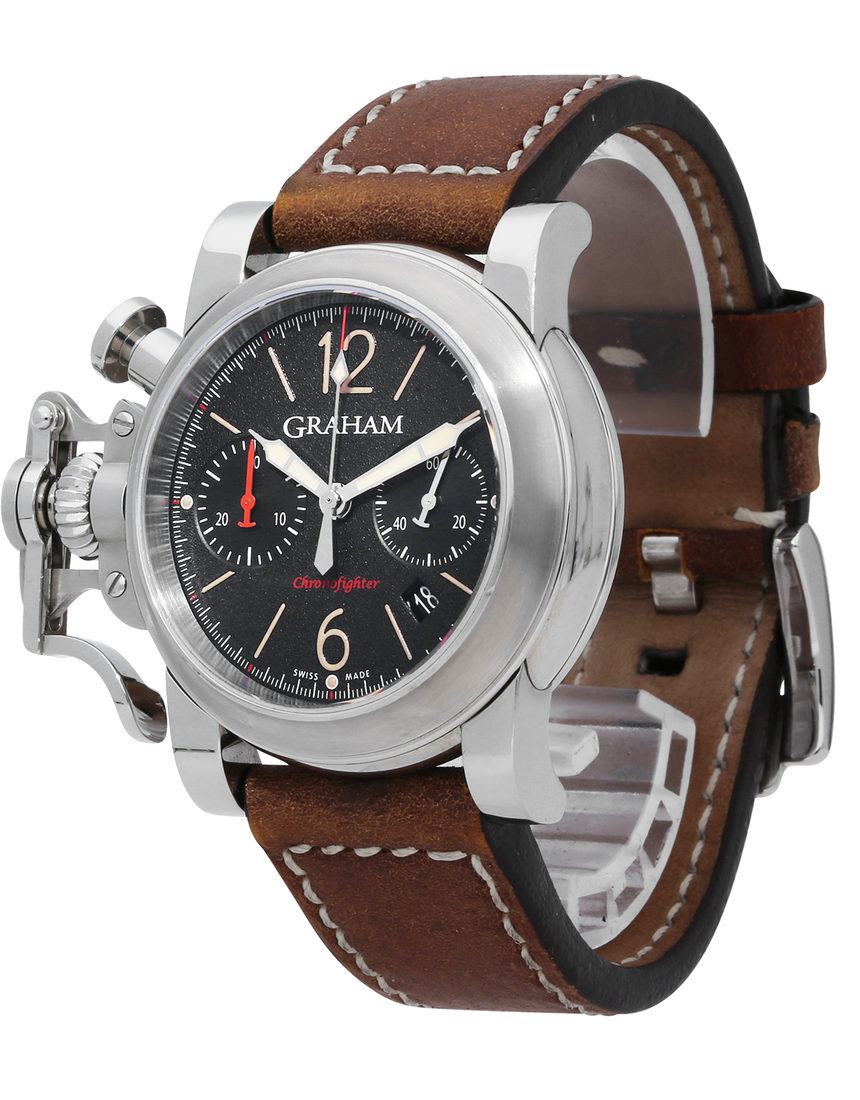 Graham Chronofighter R.A.C 2CRBS.B10A - 42 mm Leather side