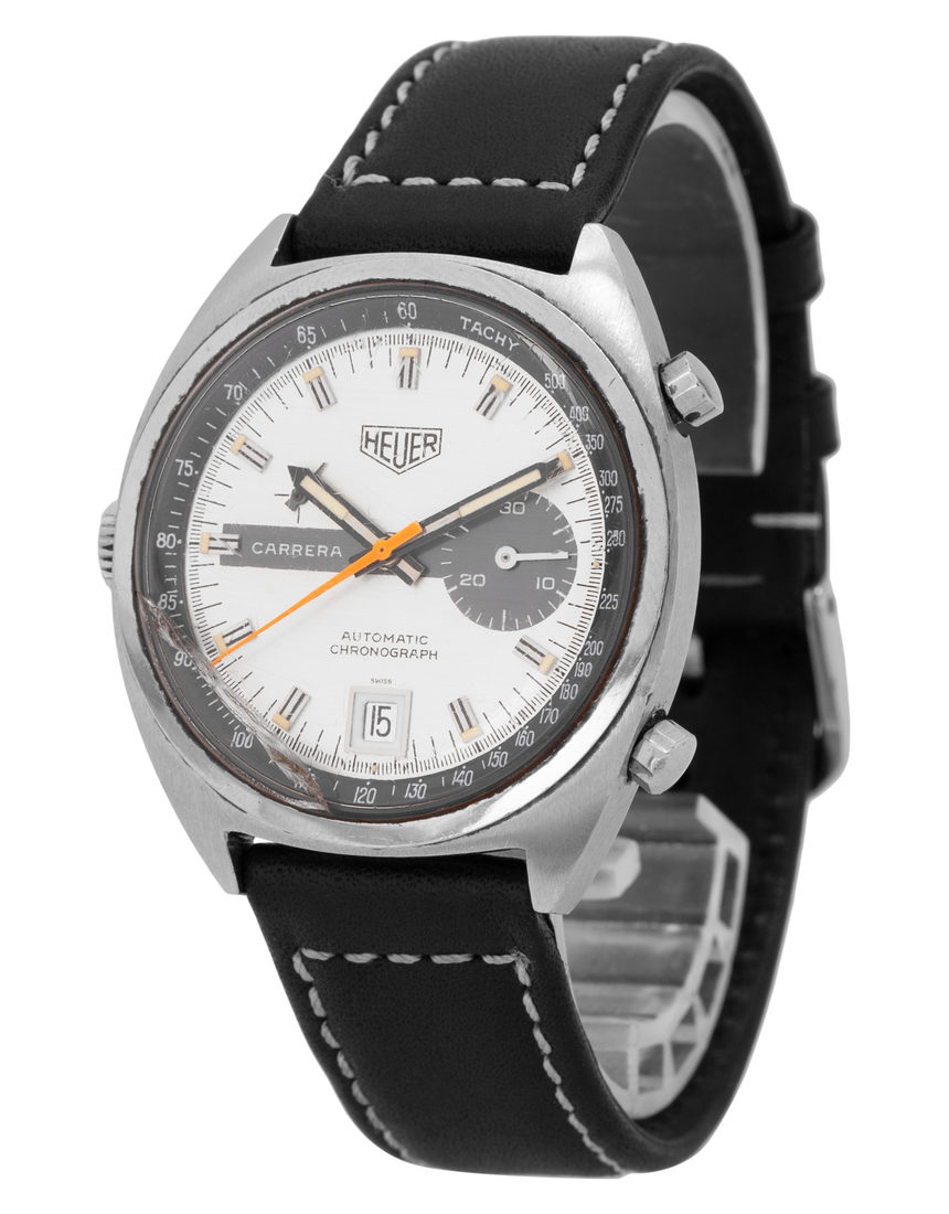 Heuer Carrera 110.253 - 39 mm Leather side